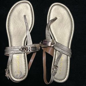 Gold Coach sandals
